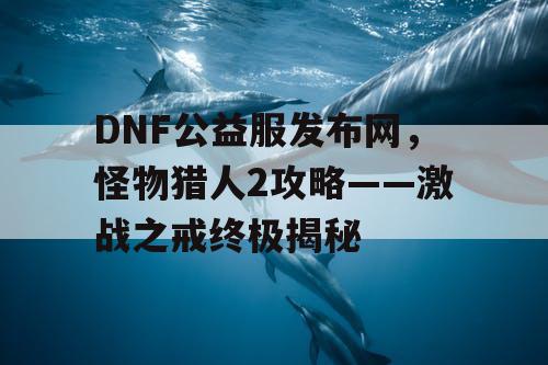 DNF公益服发布网，怪物猎人2攻略——激战之戒终极揭秘