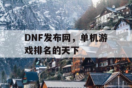 DNF发布网，单机游戏排名的天下