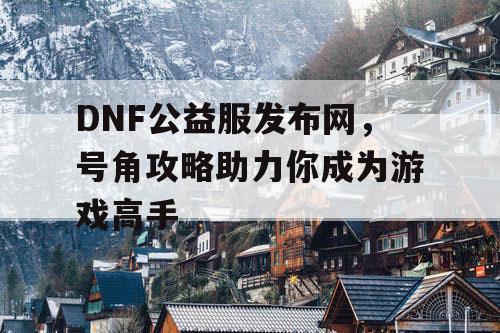 DNF公益服发布网，号角攻略助力你成为游戏高手